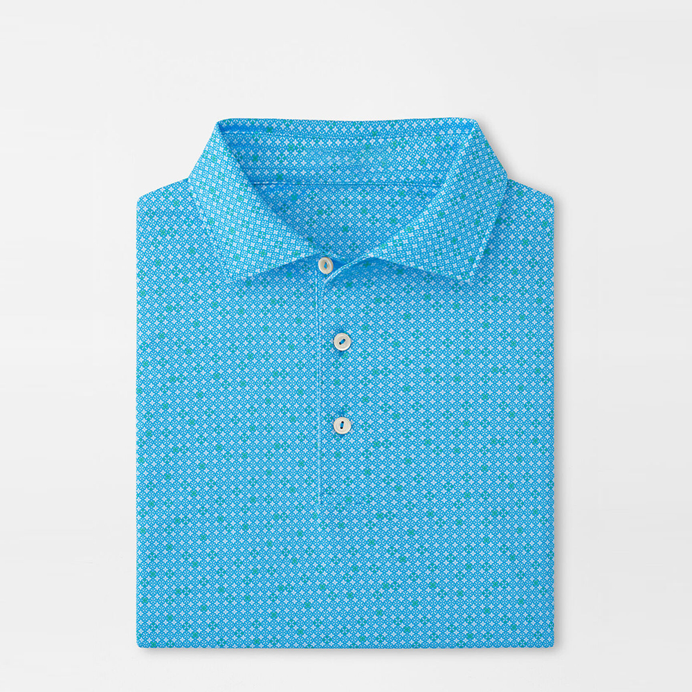 Breathable 100% Polyester Golf Clothing XL Size Breathable Knitted Fabric Print Men's Active Wear for Polo T Shirts Custom Logo
