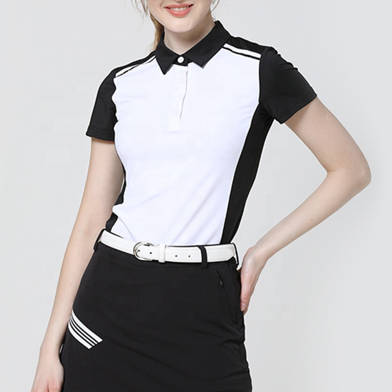 Custom Logo Cotton Womens Ladies Women Golf Outfit t Shirt Womens Golf Polo Shirts