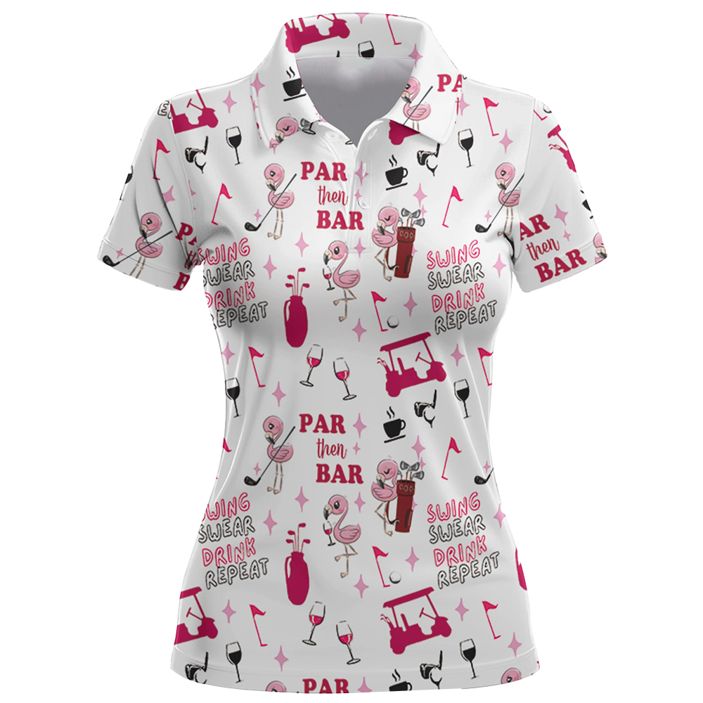 Custom Sublimated Embroidery logo Quick Drying Slim-fit Short Sleeve Women Golf Polo Shirts
