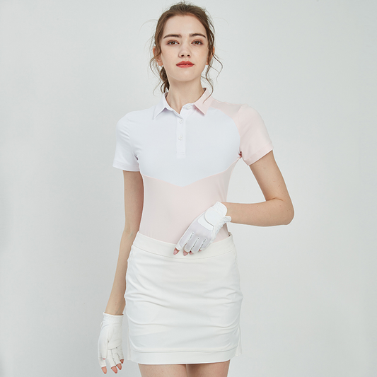 Custom Logo Summer Breathable Fashion Slim Sports Golf Ladies Wicking Polo Shirt for Women's
