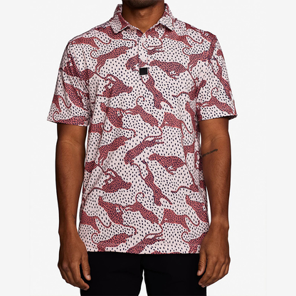 Men's Casual Large Size Short Sleeve Golf for Polo Shirt Custom Logo Performance Moisture Wicking Printed Cotton Knit Casual