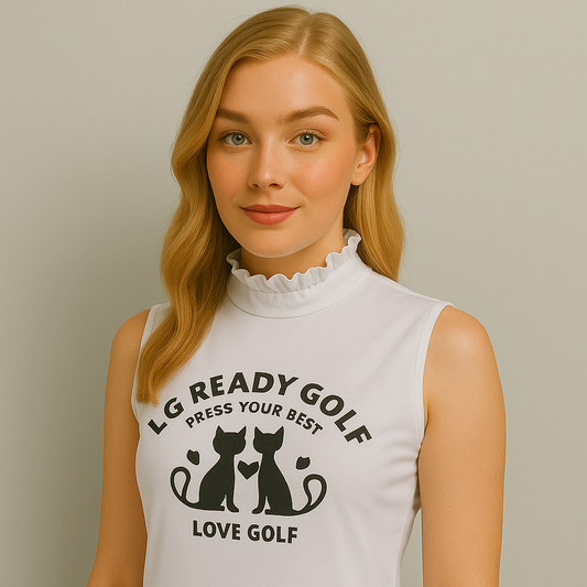 Custom Logo Pattern Print Wholesale Price Summer Women Stretchy Sleeveless Golf Polo Shirt