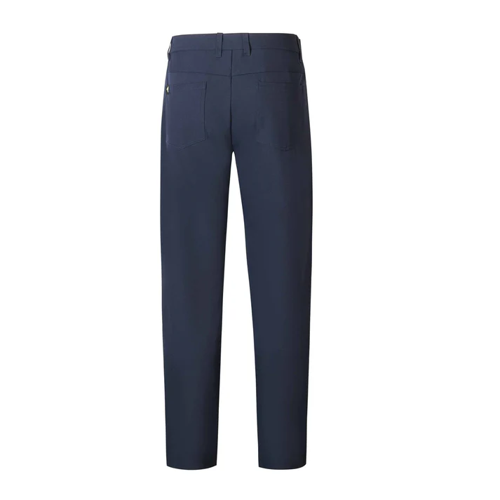 Men's Dark Blue Straight-Leg Trousers