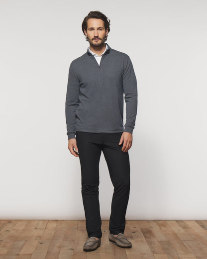 OEM Custom High Quality Men Performance Quarter Zip Pullover Quick-Drying Pocket Long Sleeve Striped Print 1/4 Zip Sweatshirts