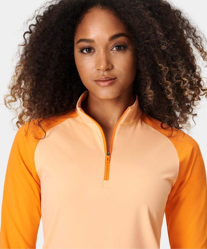 Custom High Quality Long Sleeve Quarter Zip Women luxury Sublimation Golf Sweatshirt Half Zip Womens Pullover