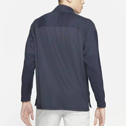 Men's Professional Golf Shirts Manufacturer Made Contrast Jacquard 1/4 Zip Neck Pullover Sweatshirts