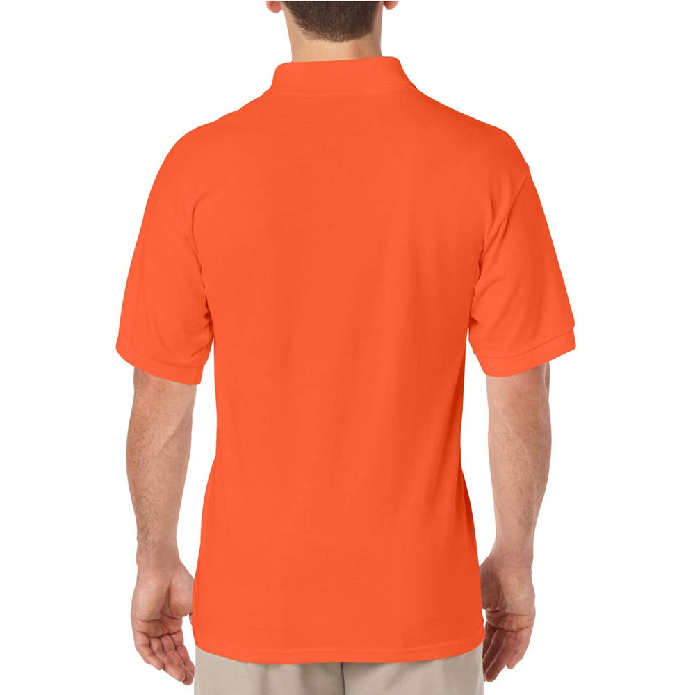 OEM Custom Logo 3-Button for Polo Shirt Moisture Wicking Adult Athletic Jersey Solid Orange Short Sleeve Jersey with Custom Logo