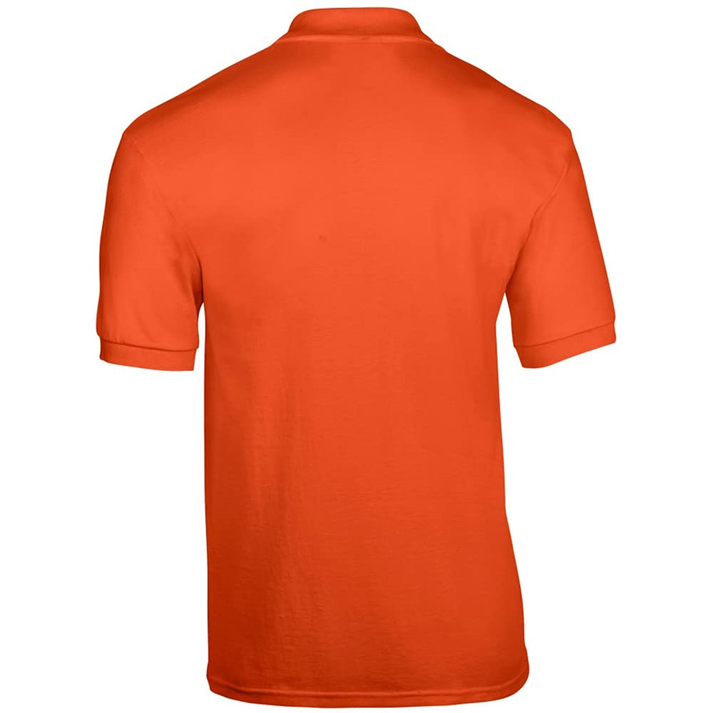 OEM Custom Logo 3-Button for Polo Shirt Moisture Wicking Adult Athletic Jersey Solid Orange Short Sleeve Jersey with Custom Logo