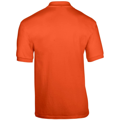 OEM Custom Logo 3-Button for Polo Shirt Moisture Wicking Adult Athletic Jersey Solid Orange Short Sleeve Jersey with Custom Logo