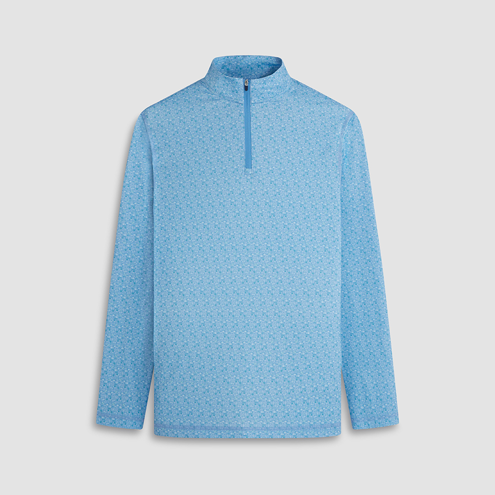 Custom logo Men's 4/1 Half Chest Zip-up Collar Jumper Full Print Golf Jumper Half Zip Sweater Plain
