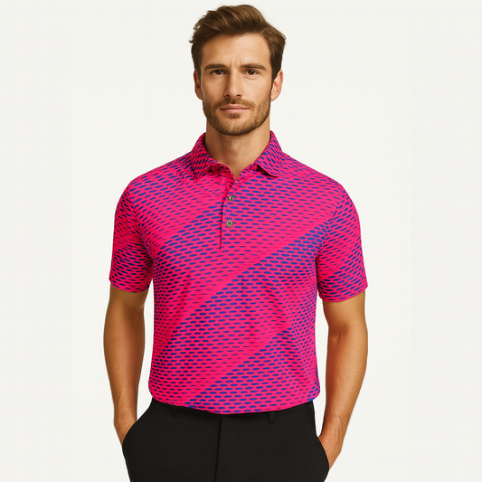 Men's Performance Short Sleeve for Polo Golf Shirts Custom Logo Dry Fit Print Moisture Wicking Made of Jersey Fabric