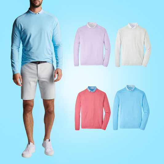 2025 Man Hot Product Custom Logo Men Outdoor Sports Sweatshirt Golf Solid Patchwork Polar Fleece Crew Neck Sweaters for Men