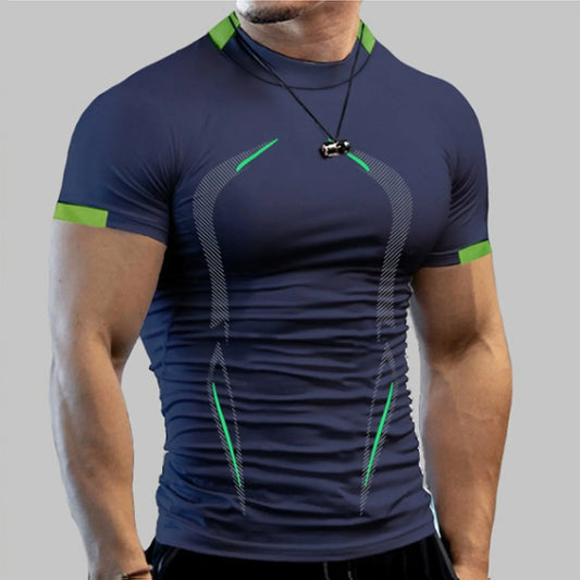 Bulk Custom Custom Logo Graphic Print Gym Sport Men Quick Dry Running Workout Fitness Tops Oversized College Tees Tmuscle Fit T-shirt with Logo Embroidery - Manufacturer Qiandao