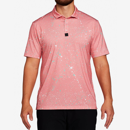 Men's Casual Large Size Short Sleeve Golf for Polo Shirt Custom Logo Performance Moisture Wicking Printed Cotton Knit Casual
