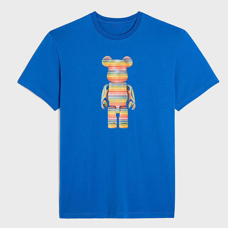 Custom Gradient Color Blue Pink Premium Wholesale Personalize Print Ombre Men T Shirts