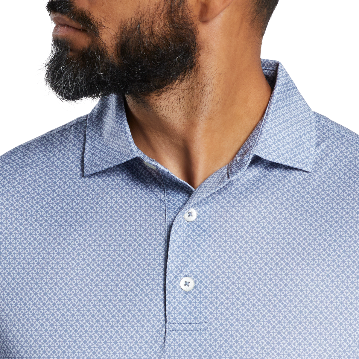 Design Performance 80% Polyester 20% Spandex High Quality White Button Down Short Sleeve for Polo Golf Shirt Sporty Print Style