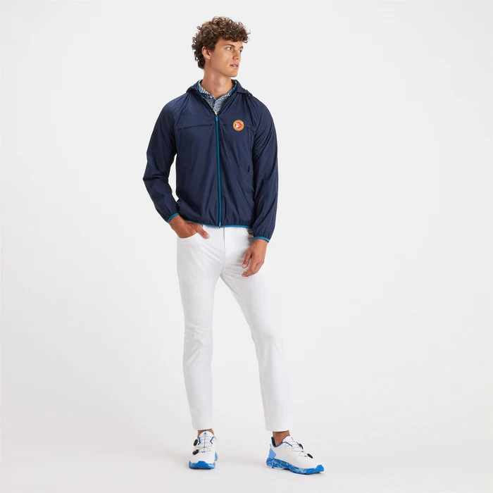 2023 High Quality Oem Waterproof Custom Print logo 100% Polyester Windbreaker Male Sports Wearing Outdoor Golf Jacket Men