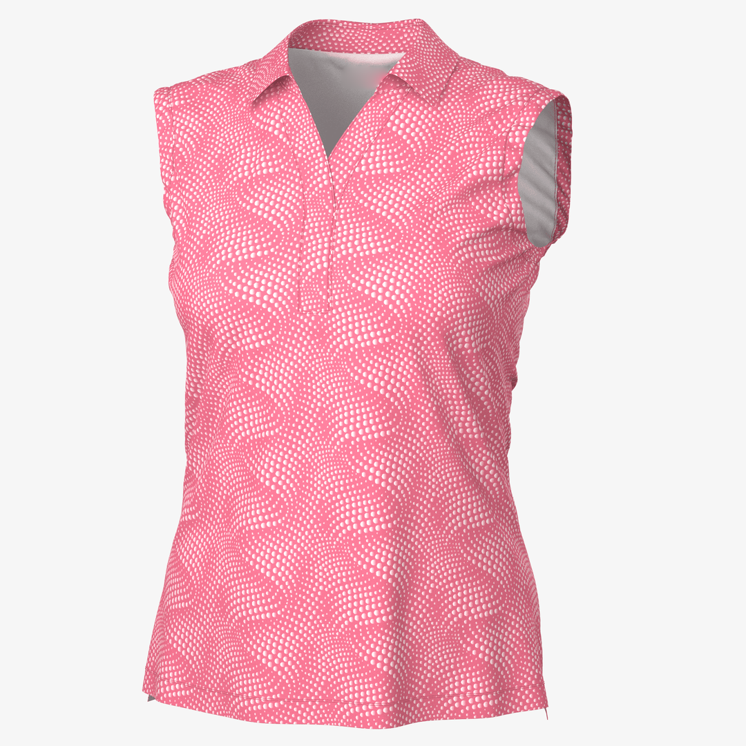 New sleeveless polo shirts with vintage prints, quick-drying, suitable for women's outdoor tennis and golf T-shirts