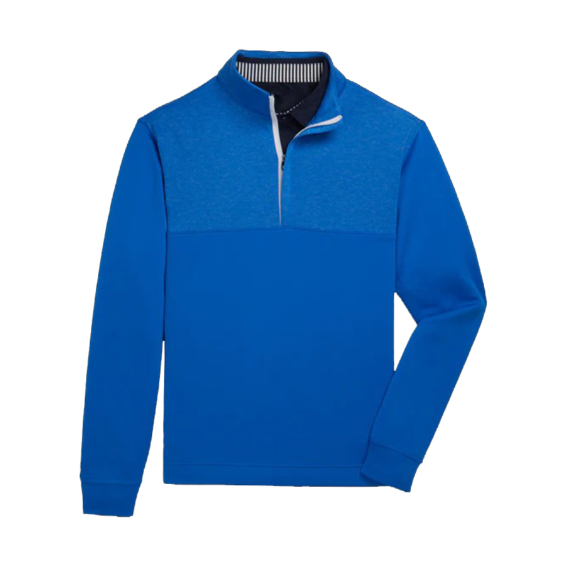 Custom Embroidery Logo Fitness Men Heather Quarter Zip Collar Pullover Golf Hoodies Mens Bulk Sweatshirt