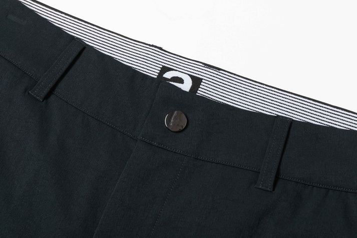 Navy Blue Trousers with Contrast - Colored Waistband