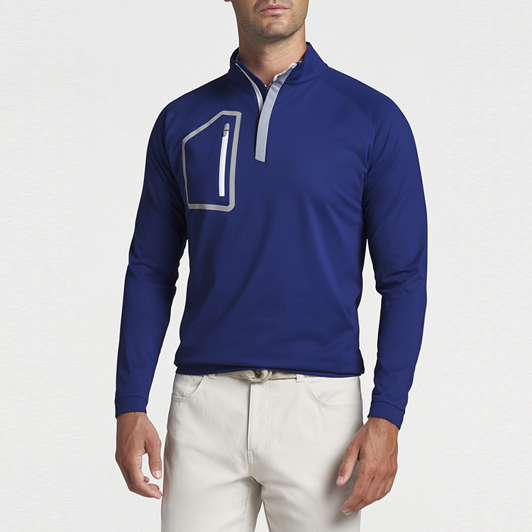 Custom Long Sleeve Plain Men Golf Quarter 1/4 Zip Fleece Gym Pullover Jacket Hoodie Sweatshirt