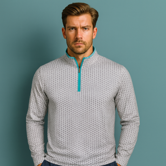 Custom High Quality Long Sleeve Sublimation Performance 1/4 Zip Running Jogging Workout Golf Quarter Zip Pullover Sweatshirts