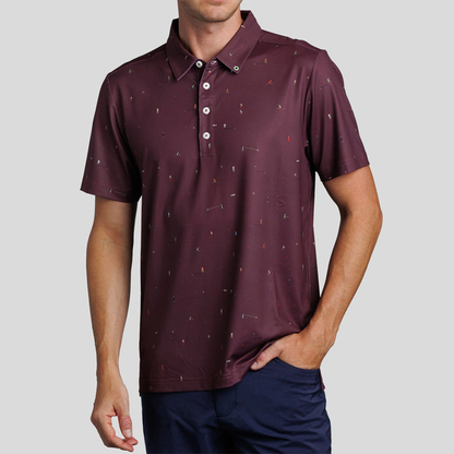 OEM Embroidered 94% Polyester 6 % Spandex Golf Check Polo Shirt Custom logo Luxury Designer Clothing for Men