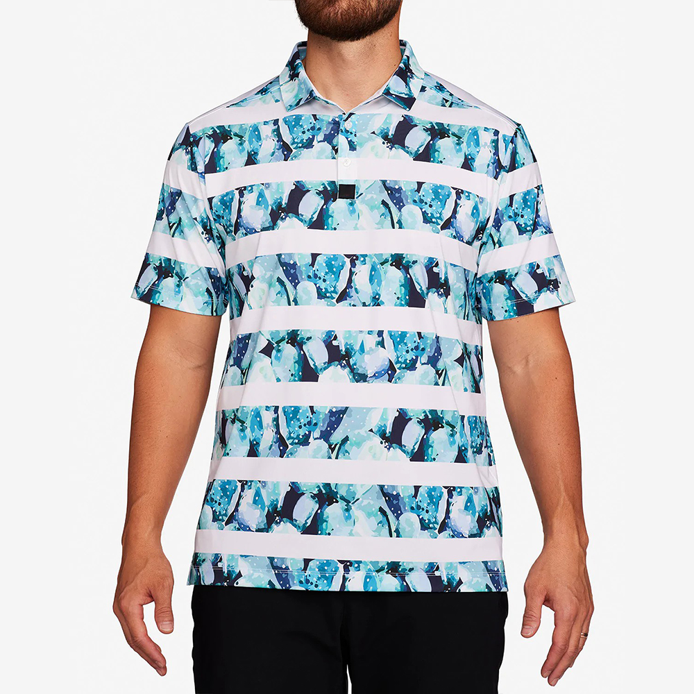 Custom Logo Performance Moisture Wicking Dry Fit Golf Clothes New Fashion Trend Pullover Polo Shirts for Men