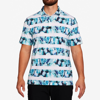 Custom Logo Performance Moisture Wicking Dry Fit Golf Clothes New Fashion Trend Pullover Polo Shirts for Men