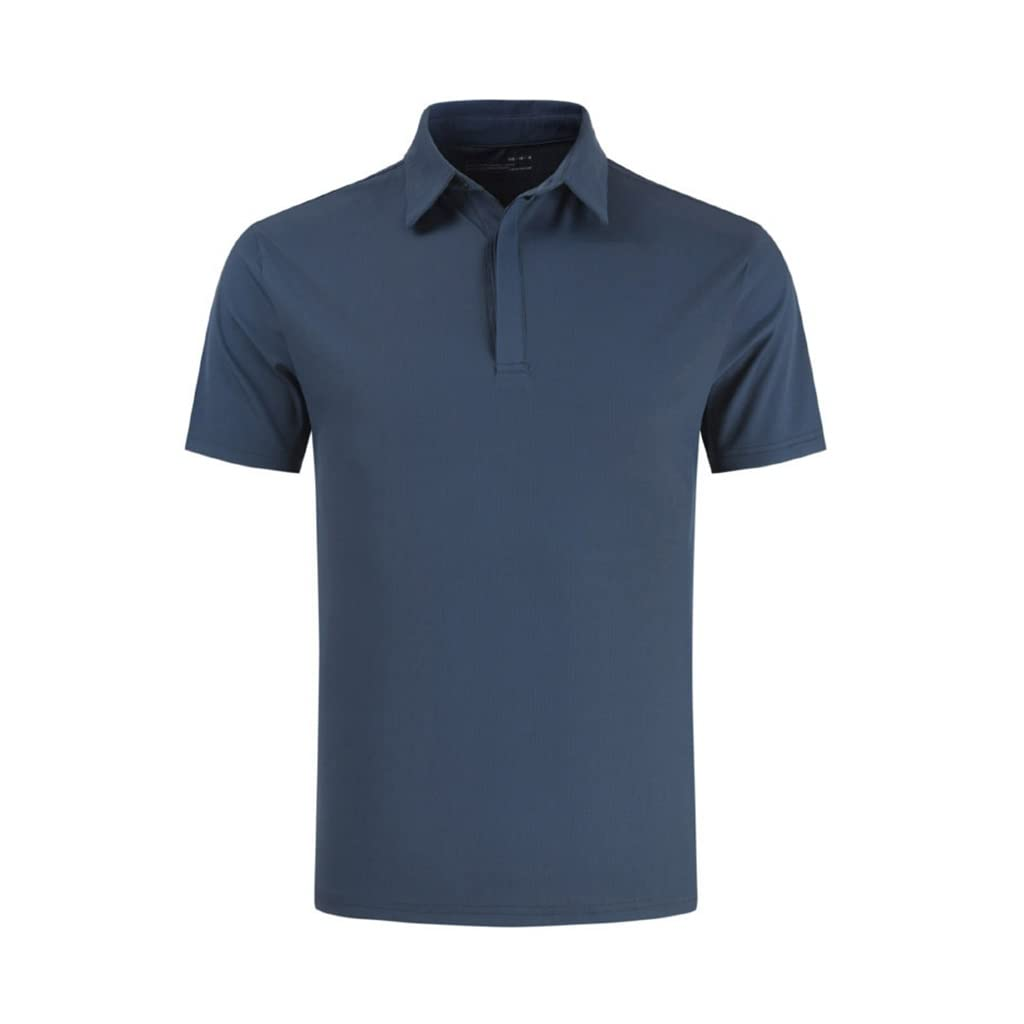 Custom Logo Men's Quick Dry Short Sleeve Simple Summer Athletic Top Moisture Wicking Men's Golf Work Business Polo Shirt
