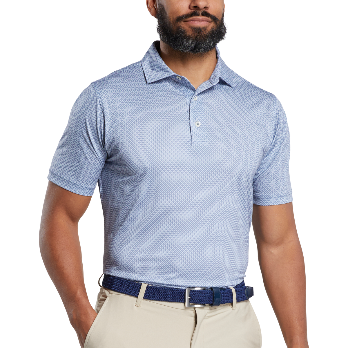 Design Performance 80% Polyester 20% Spandex High Quality White Button Down Short Sleeve for Polo Golf Shirt Sporty Print Style