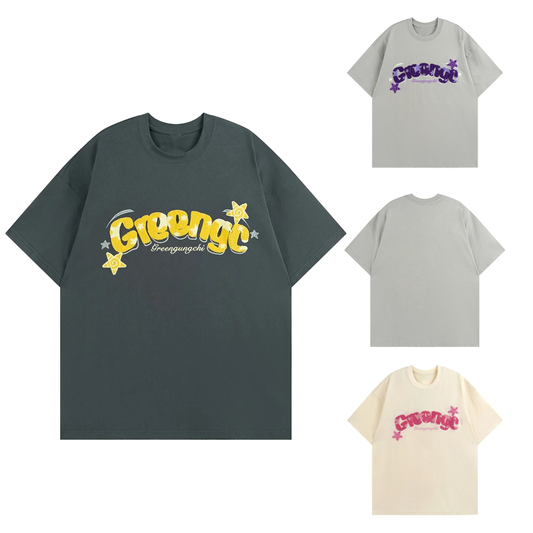 OEM Custom Men's Plus Size Drop Shoulder 100% Heavy Cotton Streetwear Plain Towel Embroidered T-Shirt