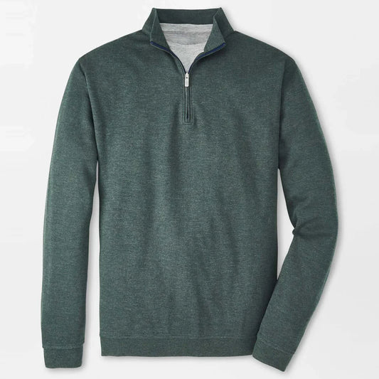 Bulk Custom Custom Logo High Quality Luxury Army Green Knit Pullover Golf Sweatshirt Quarter Zip Pullover Men Sweater with Logo Embroidery - Manufacturer Qiandao