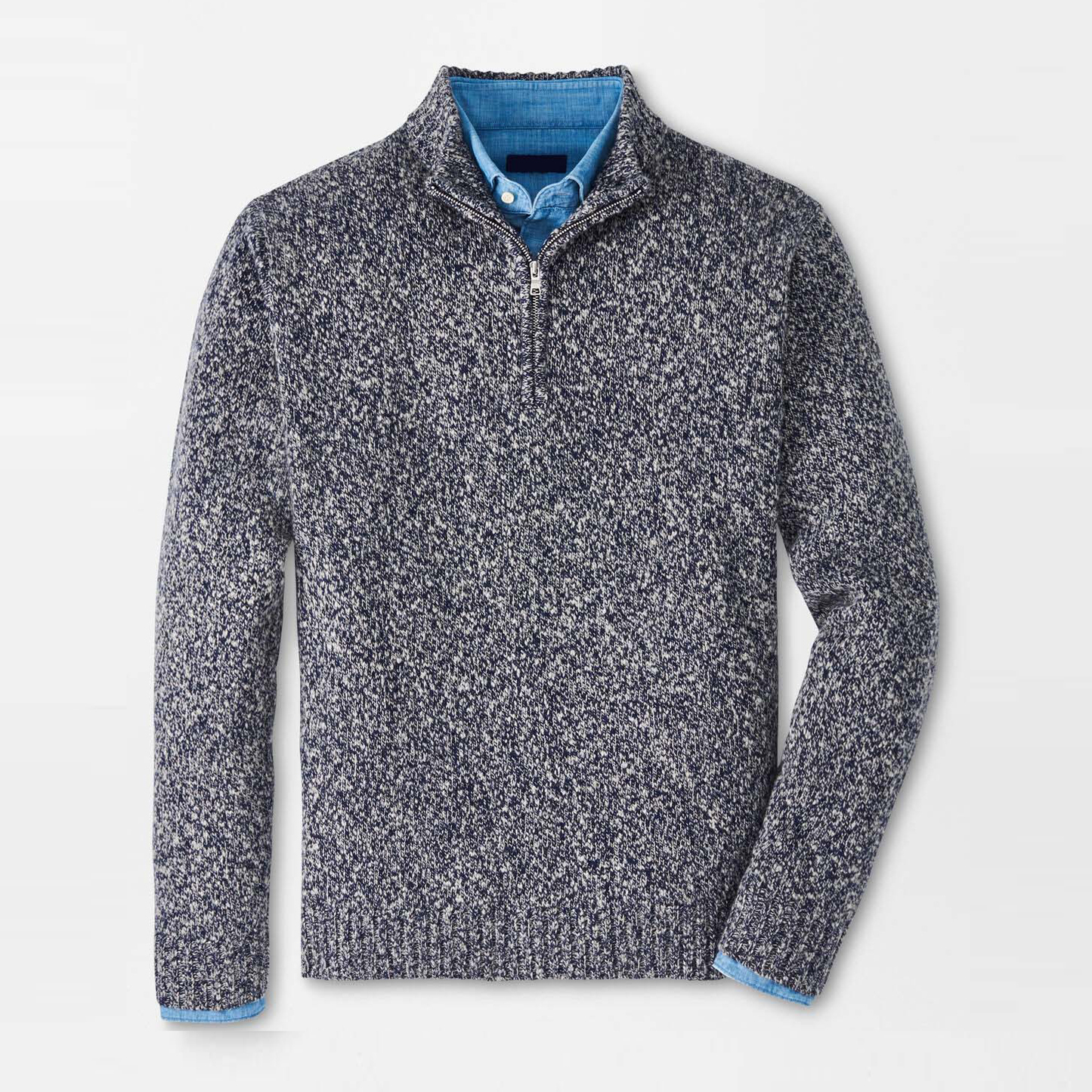 Custom Designer Knitted Polyester Cotton Quarter Fleece 1/4 Zip Plus Size Oversize Sweater for Men