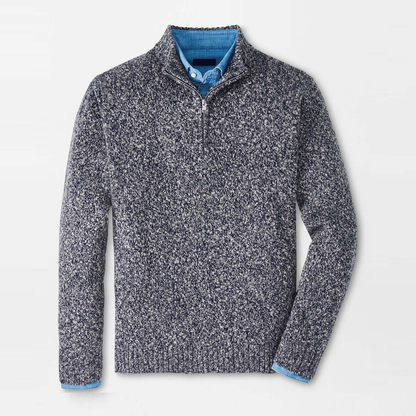 Custom Designer Knitted Polyester Cotton Quarter Fleece 1/4 Zip Plus Size Oversize Sweater for Men