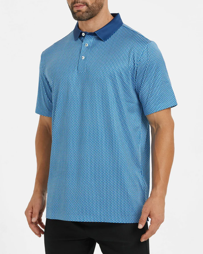 Men's Golf Polo Shirt - Blue Performance Polo for Ultimate Comfort and Style