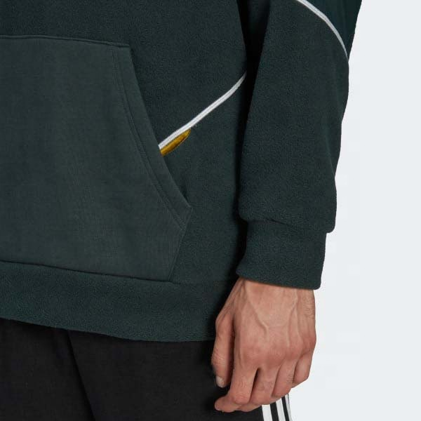 Custom High Quality Logo Men's Winter 100% Cotton Hoodie and Sweatshirt Green Solid Pattern Digital & Silk Screen Printing