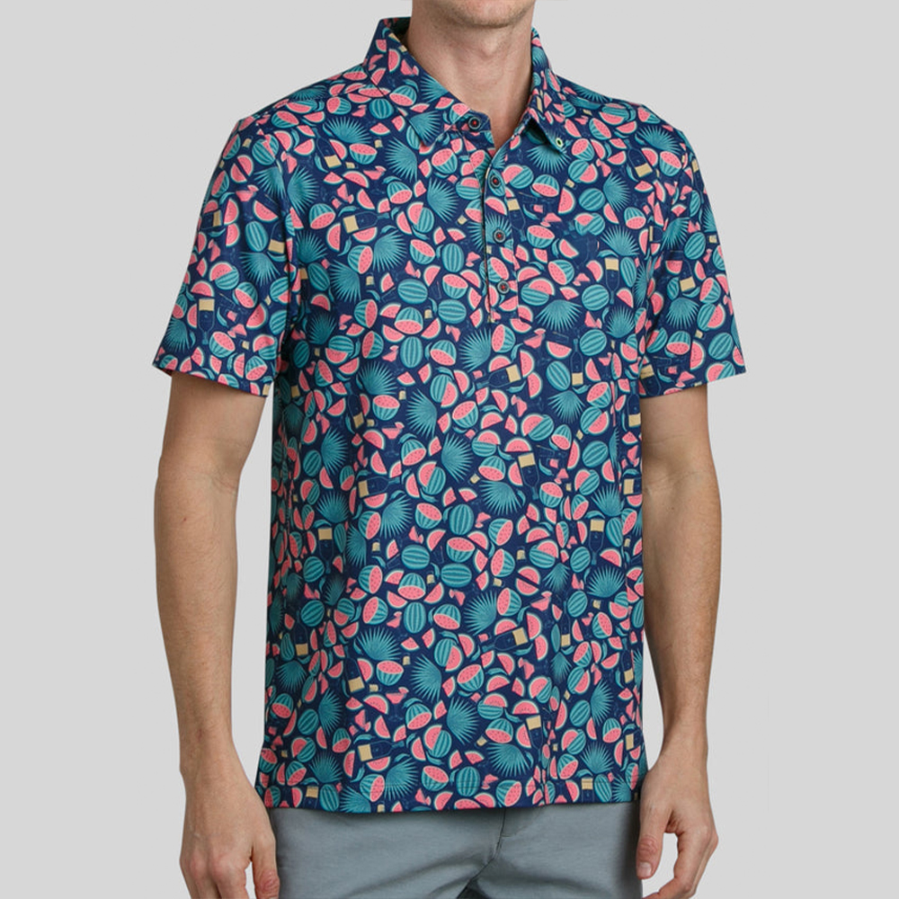 Custom logo Embroidered Luxury 94% Polyester 6 % Spandex Business Fashion T-shirt Ice Silk Short-sleeved Polo Golf Shirts