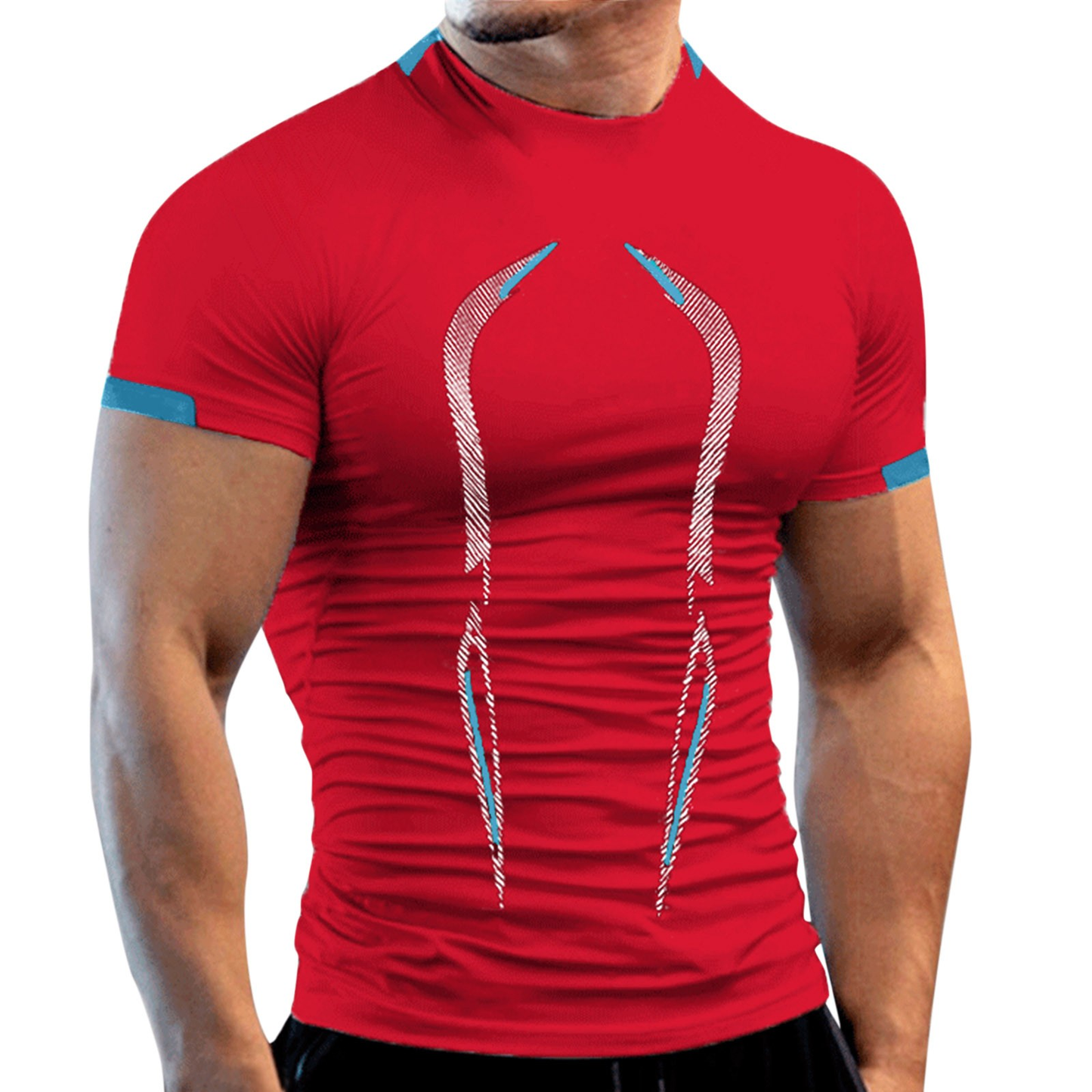 Custom Logo Graphic Print Gym Sport Men Quick Dry Running Workout Fitness Tops Oversized College Tees Tmuscle Fit T-shirt
