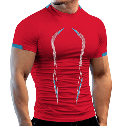 Custom Logo Graphic Print Gym Sport Men Quick Dry Running Workout Fitness Tops Oversized College Tees Tmuscle Fit T-shirt