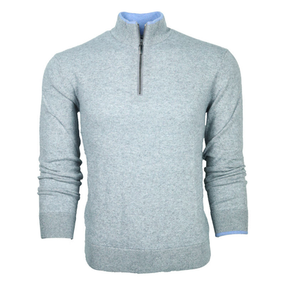 Custom logo Blank High Quality Luxury Oversized Wool Thick Half Quarter 1/4 Zip-up Collar Golf Pullover Sweatshirt