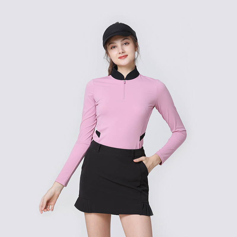 Custom Design Women New Autumn Golf Clothing Set Clothes Blade Collar Polo Golf Shirt for Woman