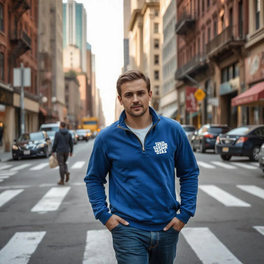 Bulk Custom Custom Logo Patterns Multiple Colors Knitted High Quality Fabric Autumn High Quality Long Sleeve 1/4 Zip Unisex Golf Pullover with Logo Embroidery - Manufacturer Qiandao