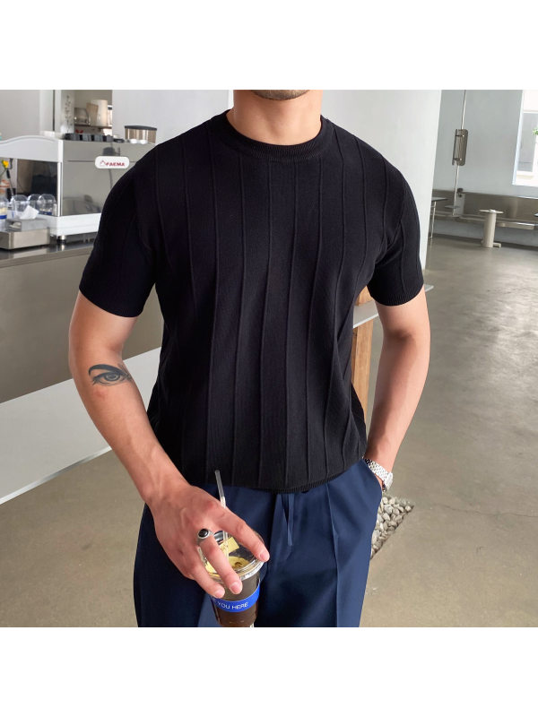2025 Hot Sale Casual Easy Care Custom Manufacturer Classic Leisure Elastic Comfortable Men T Shirt