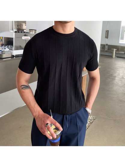 2025 Hot Sale Casual Easy Care Custom Manufacturer Classic Leisure Elastic Comfortable Men T Shirt
