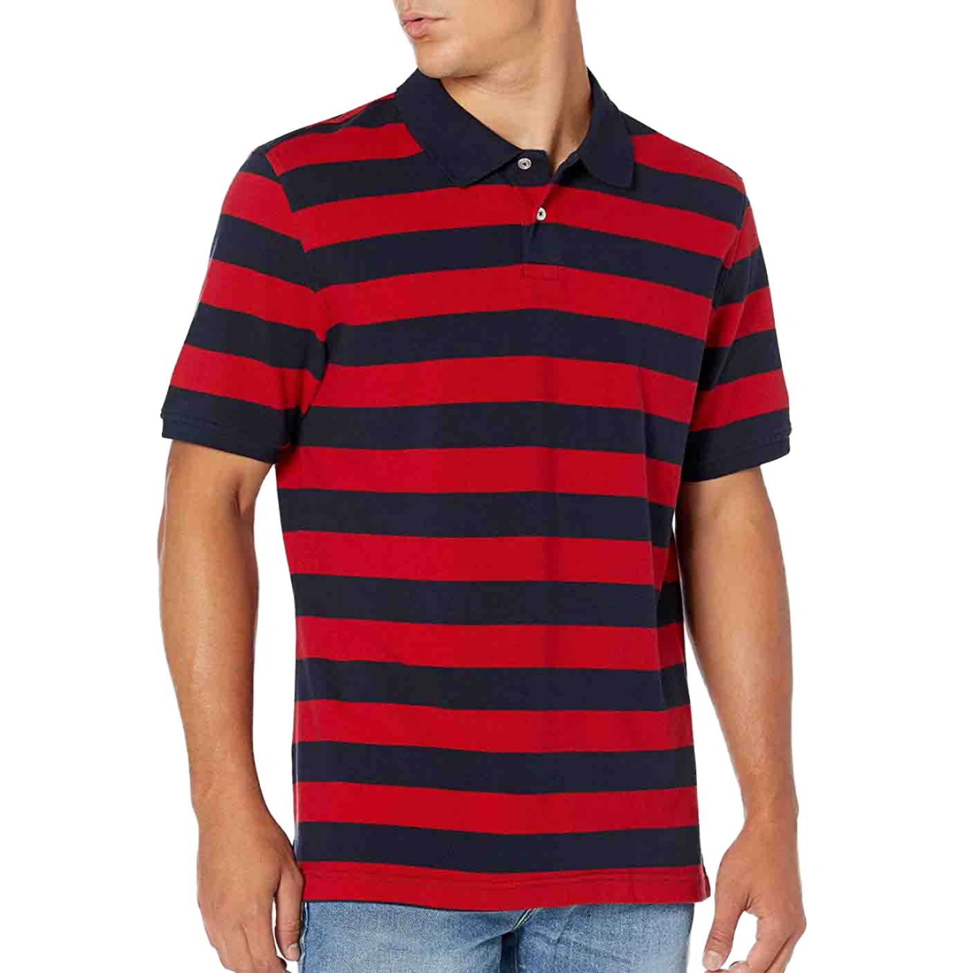 Custom Logo 100% Cotton Office Uniform Design Embroidered Canvas Striped Printed Golf T-Shirt for Men