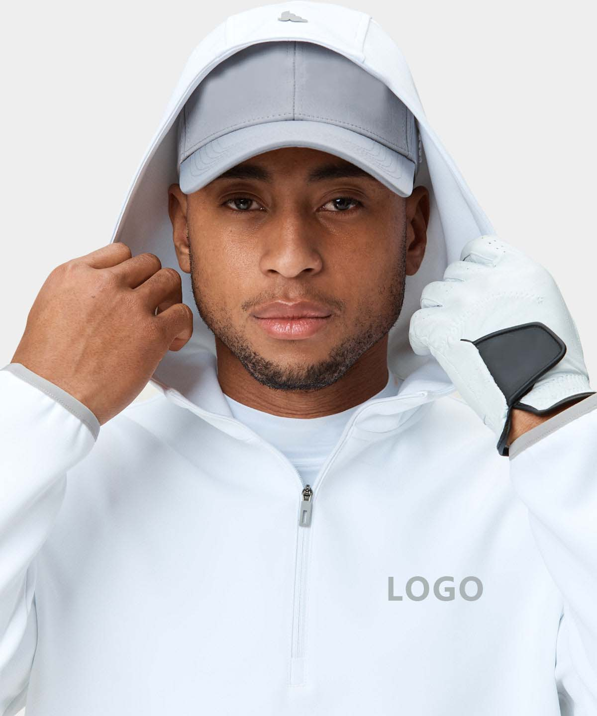 Custom logo Polyester Fleece Sport Golf Wear Long Sleeve Sweatshirt 1/4 Quarter Zip Pullover Hoodie