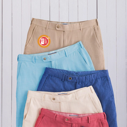 Customized men's basic style body-hugging stretch casual golf pants, men's cotton denim pants