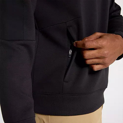 OEM Customize Men Lightweight Polyester Sports Quick Dry Solid Color Plain Long Sleeve Knitted 1/4 Quarter Zip Golf Pullover