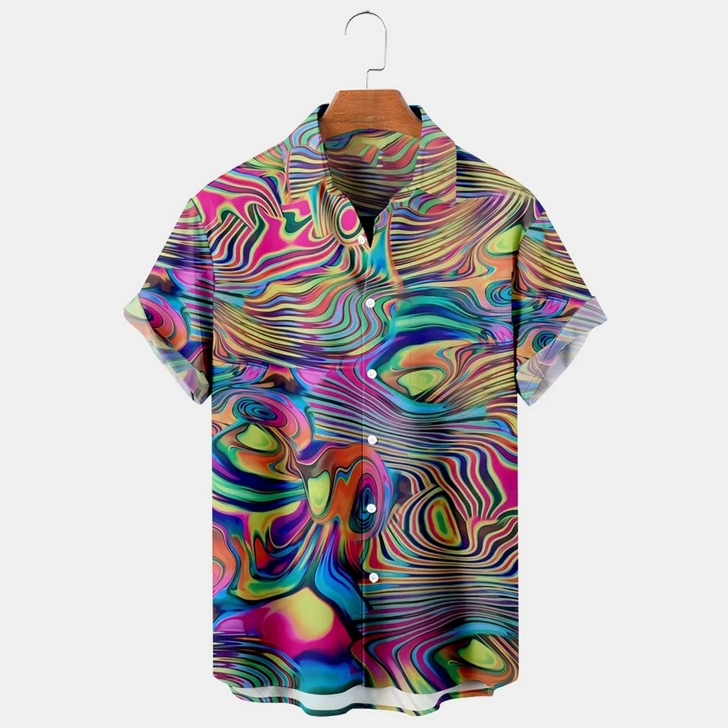 Custom logo Vintage Casual 100% Silk Sublimation Beach Summer Hawaiian Button up Short-sleeved Men's Shirts Cotton Linen Shirt